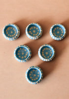 sky blue hand painted Diya