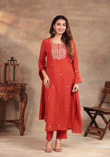 Amber Glow Handwork Suit Set