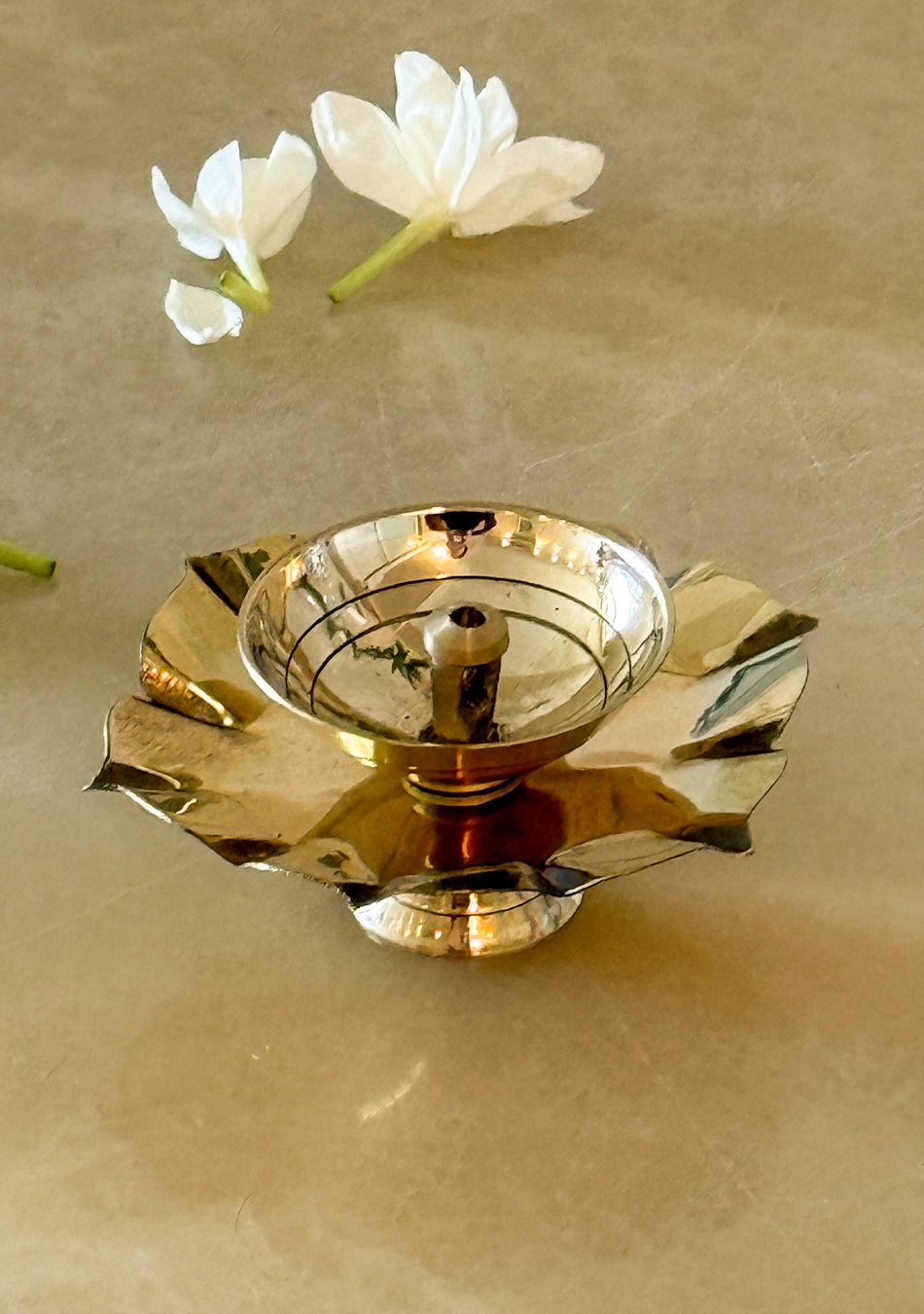 Brass Lush Lotus Diya