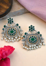 Regal Emerald Charm Earrings