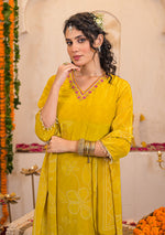 Mustard Glow Crepe Suit Set