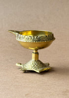 Antique Brass Turtle Base Diya