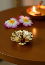 Brass Lush Lotus Diya