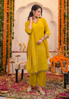 Mustard Glow Crepe Suit Set