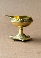 Antique Brass Turtle Base Diya