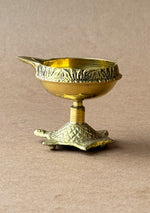 Antique Brass Turtle Base Diya