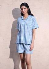Sky Grid Night Suit