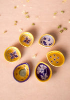 Blue Pottery Floral Design Diya - Set of 6
