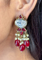 Ruby Dewdrop Earrings