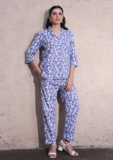 Lavender Bloom Night Suit