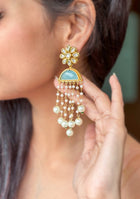 Turquoise Pearl Drops Earrings