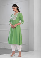 Mint Green Solid Kurta