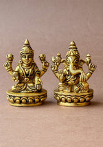 Antique Brass Laxmi Ganesh Murti Set