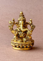 Antique Brass Laxmi Ganesh Murti Set