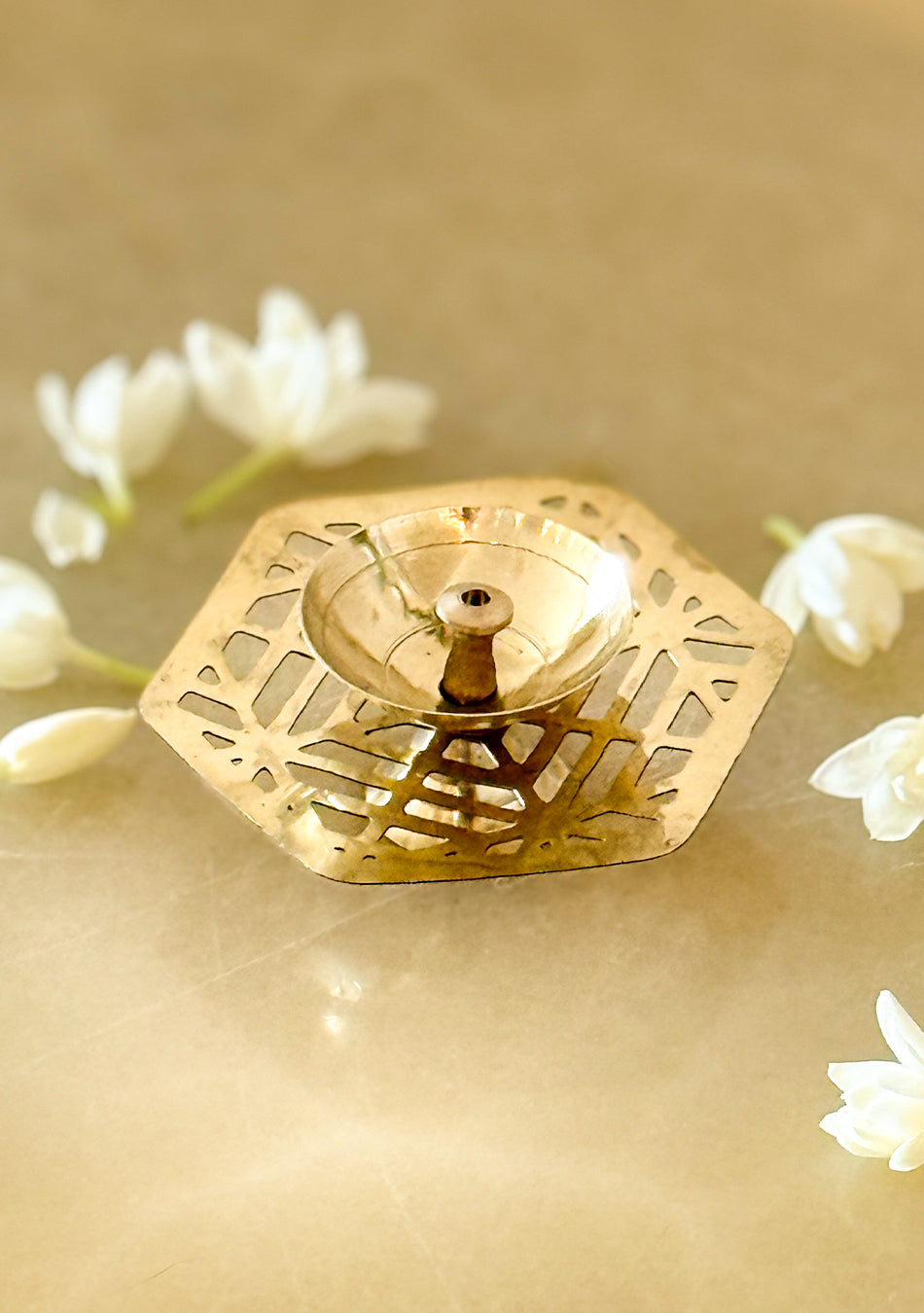 Brass Hexa Diya