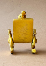 Antique Brass Vidyarthi Ganesha on Rocking Chair