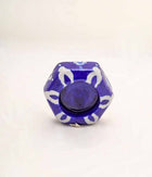 Blue Pottery Hexagon Design Diya - Set of 6