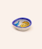 Blue Pottery Traditional Yellow Flower Design Diya - Set of 6