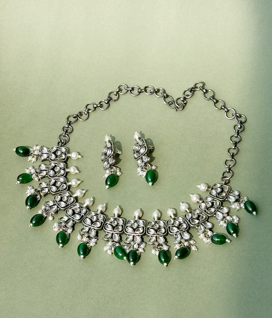 Emerald Enchantment Polki Set