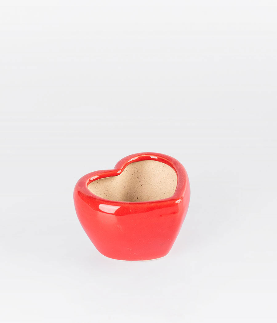 Small Heart Shaped Ceramic Planter