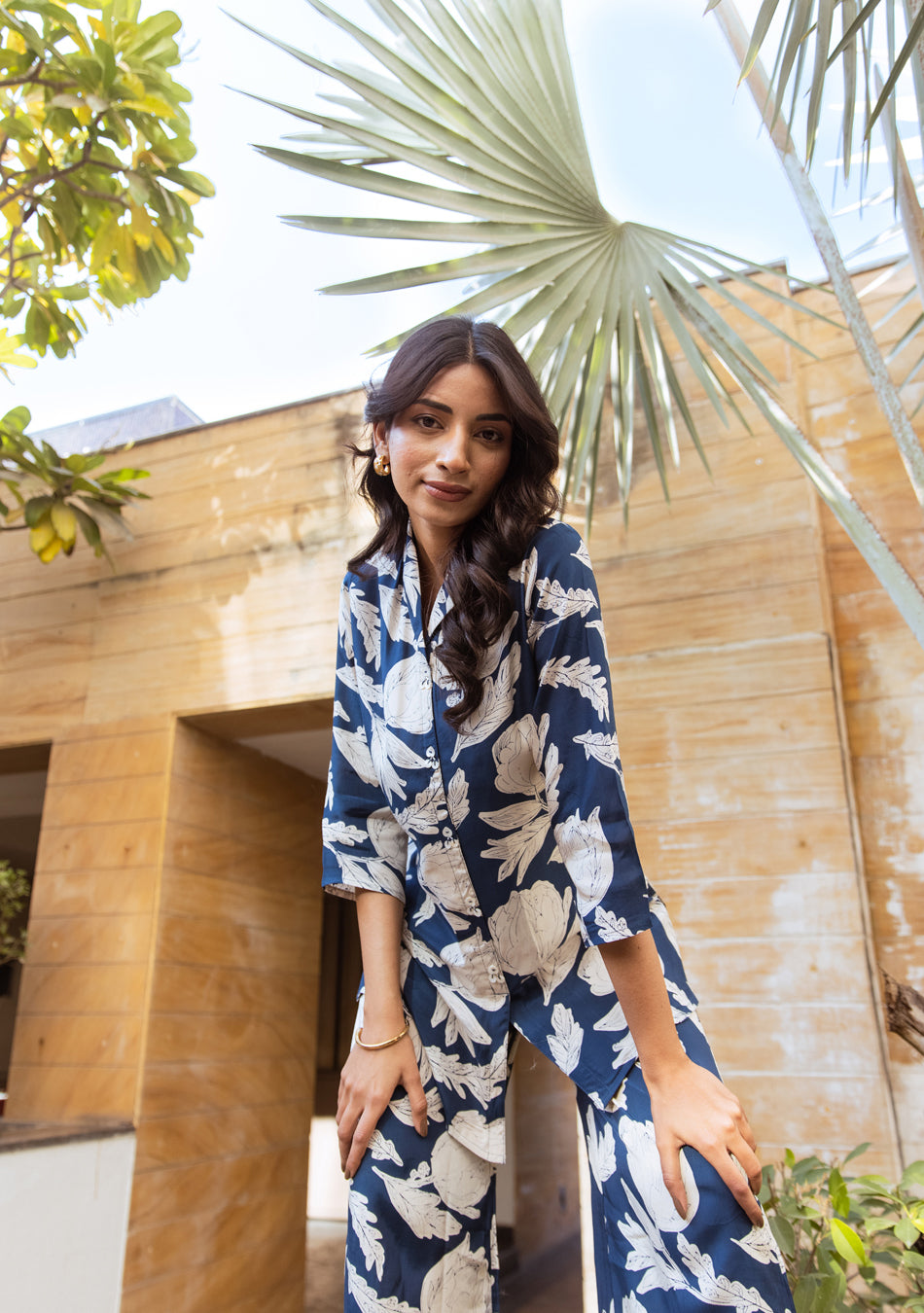 Ammanya Prussian Bloom co-ord Set