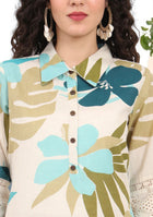 Aqua Olive Tropic Kurta