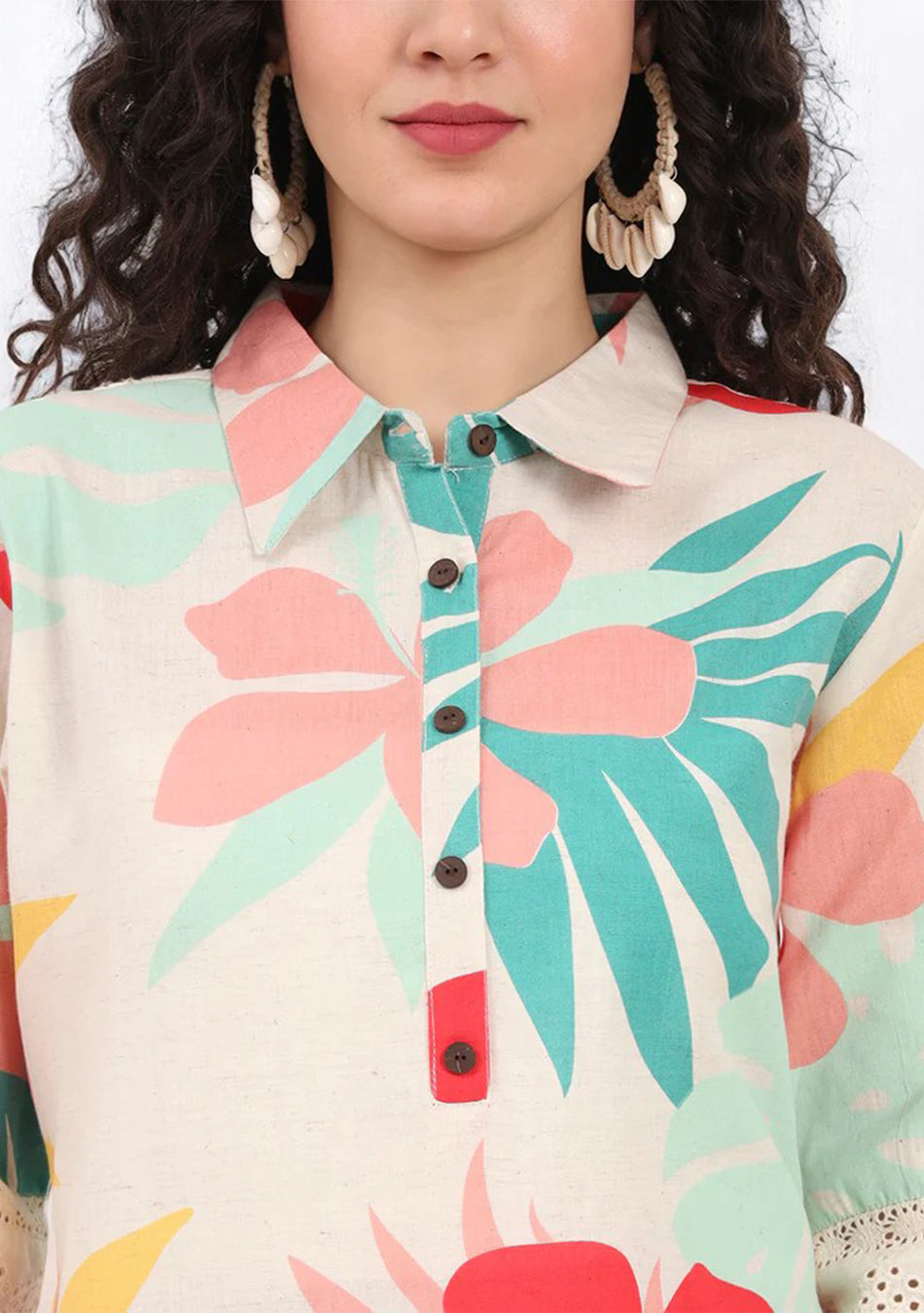 Blush & Teal Tropic Kurta
