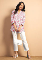 Pink Ivy Pleated Top