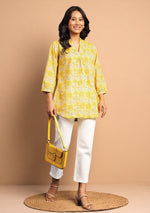 Sunflare Bloom Pleated Top