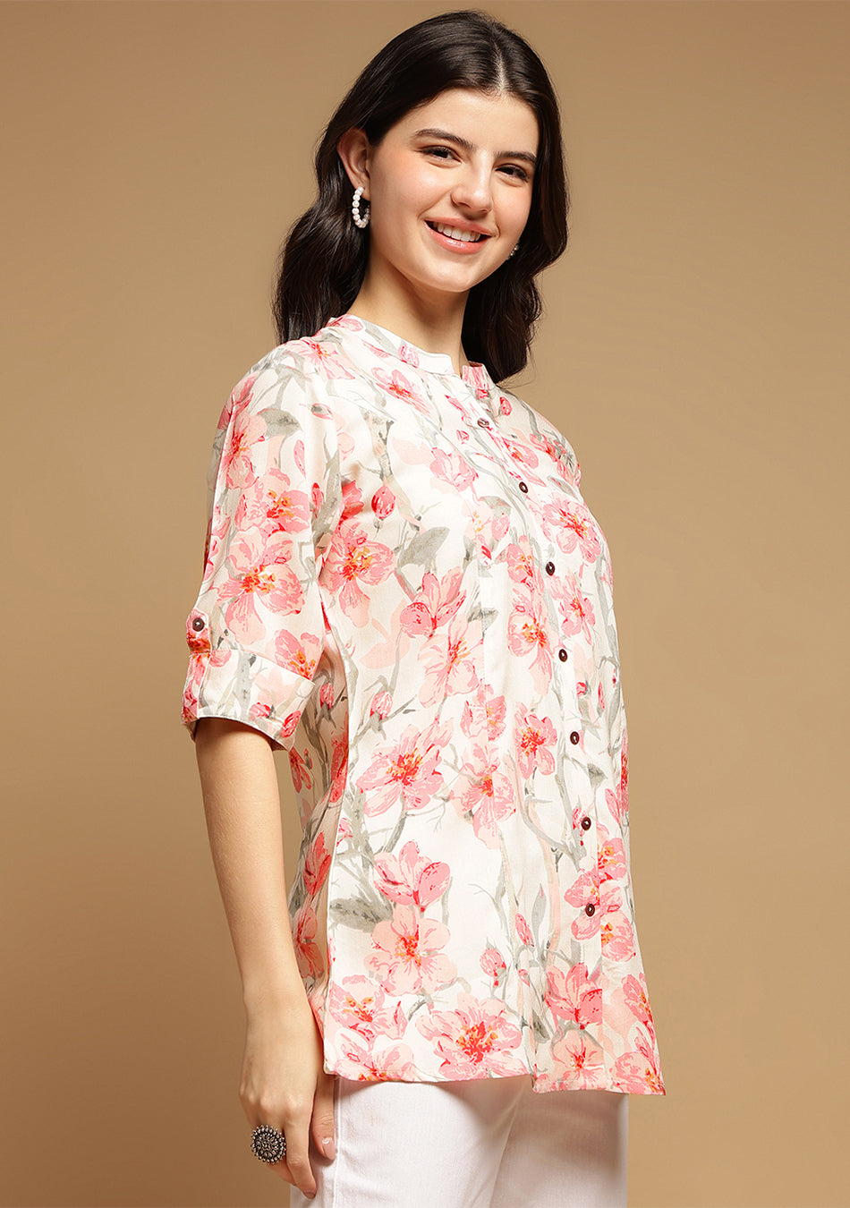 Ivory Floral Top