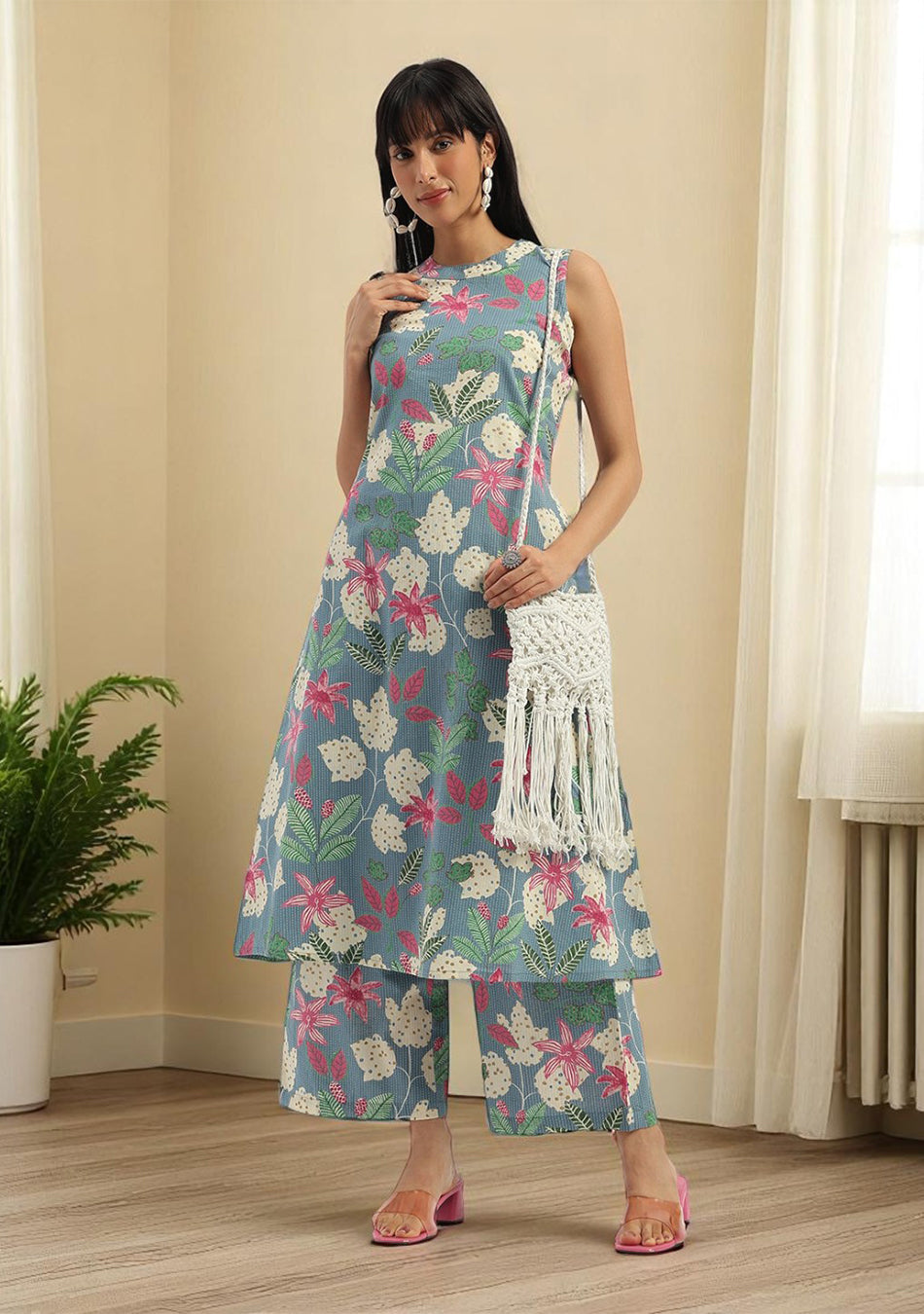 Blue Bloom Vibe Co-ord Set