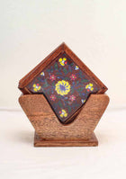 Elegant Blue Pottery Coasters