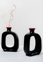 Dense Black Vase Set