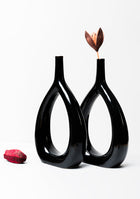 Loop Black Vase Set