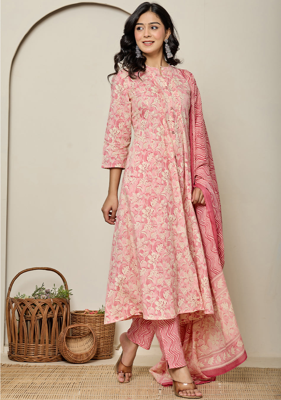 Ammanya Blush Rose Bloom Suit Set