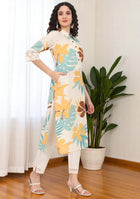 Mustard Teal Tropic Kurta