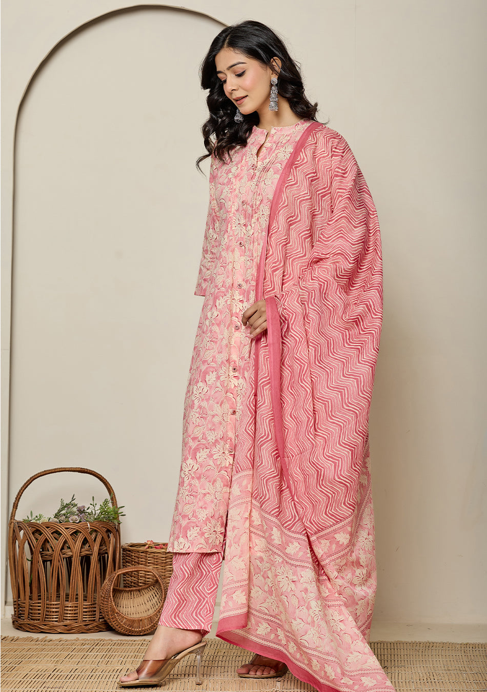Ammanya Blush Rose Bloom Suit Set