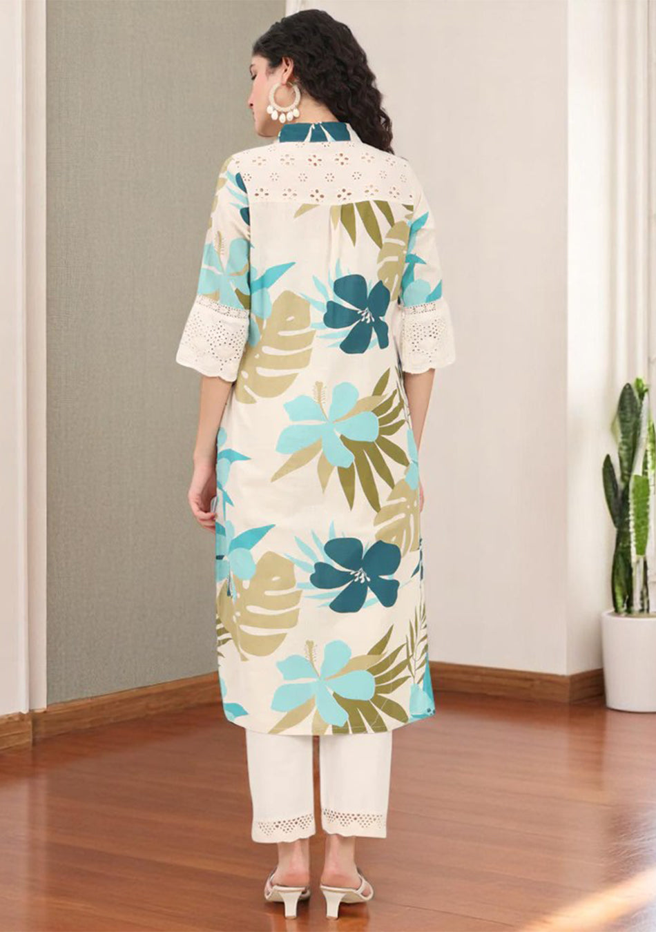Aqua Olive Tropic Kurta