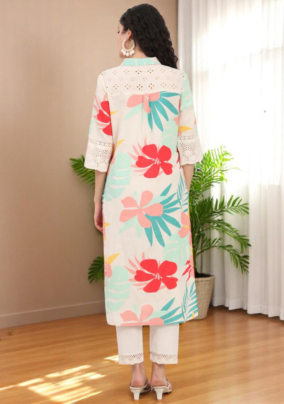 Blush & Teal Tropic Kurta