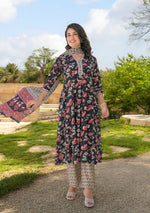 Twilight Rose Anarkali Set