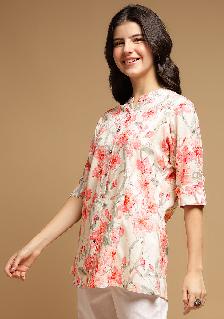Ivory Floral Top