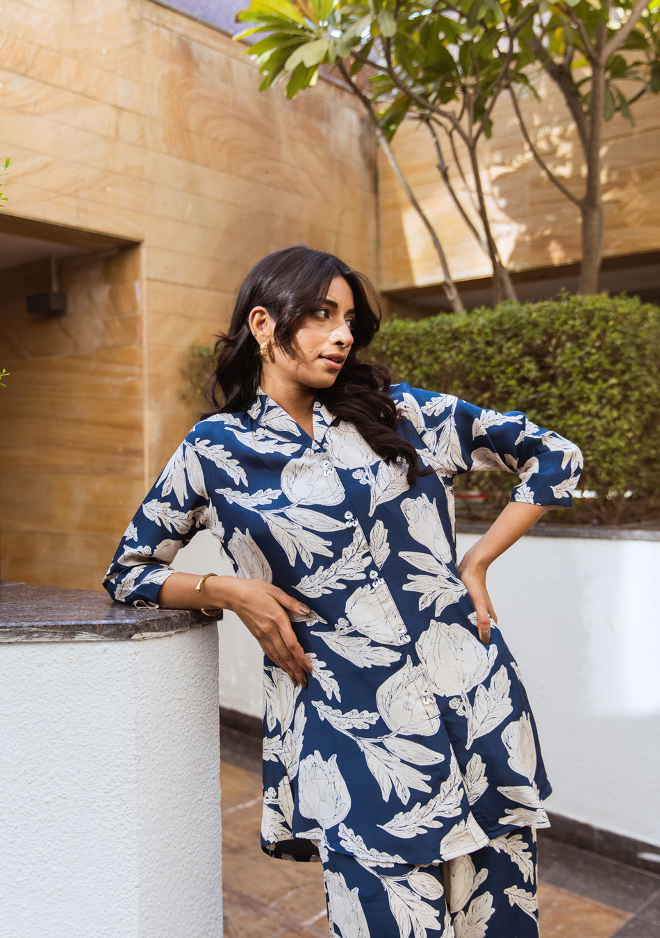 Ammanya Prussian Bloom co-ord Set