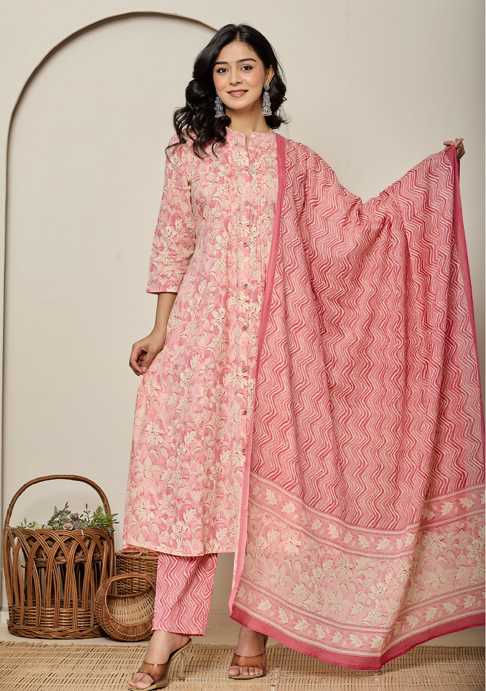 Ammanya Blush Rose Bloom Suit Set