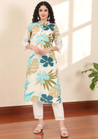 Aqua Olive Tropic Kurta