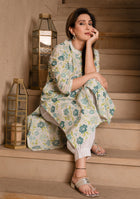 Ammanya PASTEL GREEN Floral Printed A-Line Kurta