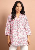 Pink Ivy Pleated Top