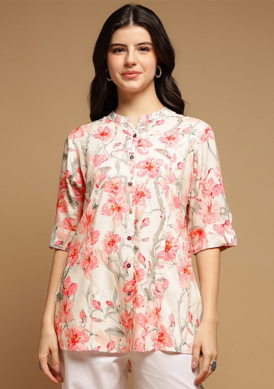 Ivory Floral Top