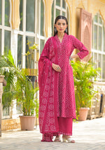 Vibrant Red Anarkali suit set