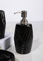 Black Striped Bathroom Set