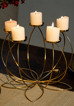 GOLD LOTUS CANDLE STAND